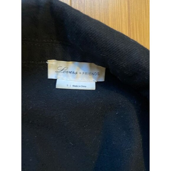 Revolve Lovers and Friends Black Denim Zip up Romper Black - No Belt - Small - Picture 4 of 5